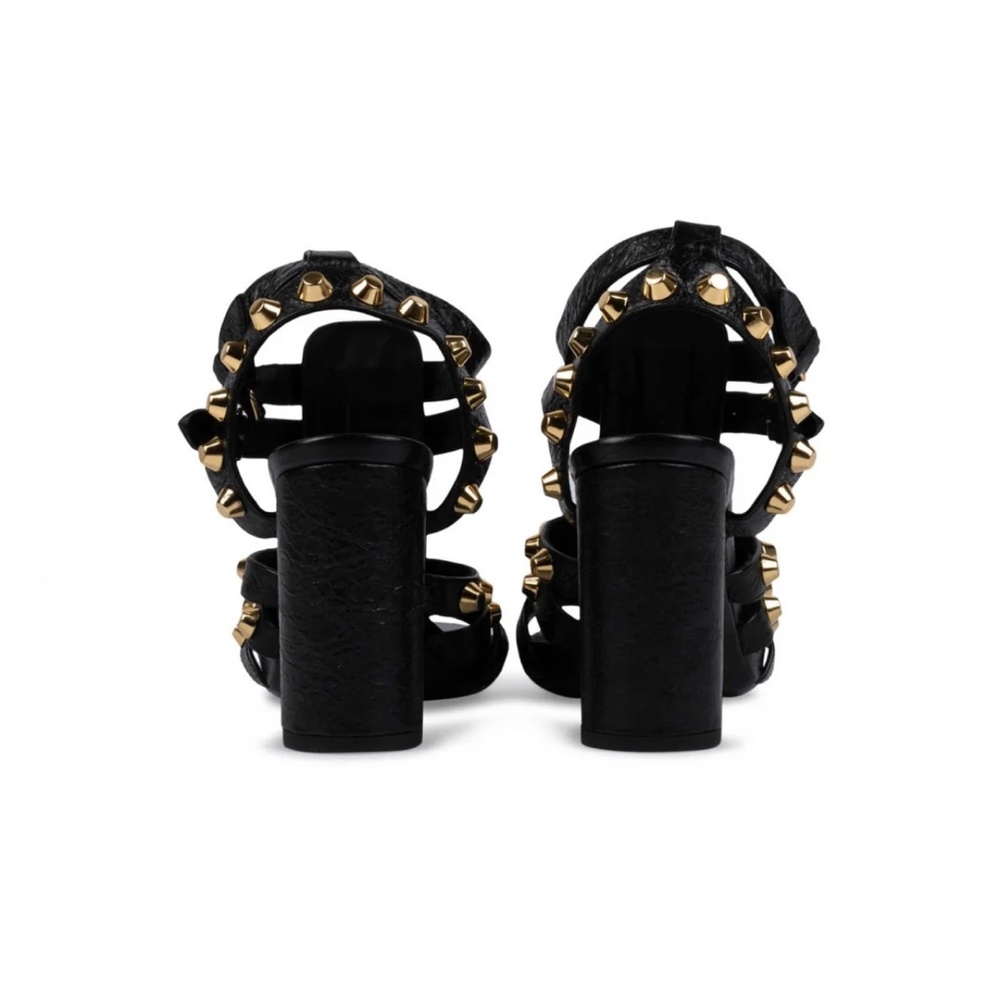 Balenciaga Gold Gladiator Sandals View 3